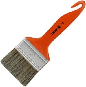 Trincha Econômica Media Cerda Gris, Tigre, Laranja, 3"