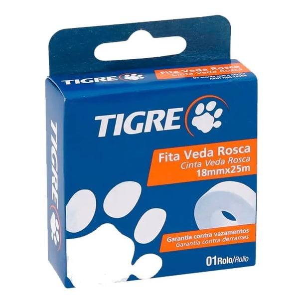 FITA VEDA ROSCA 18MMX25 METROS TIGRE